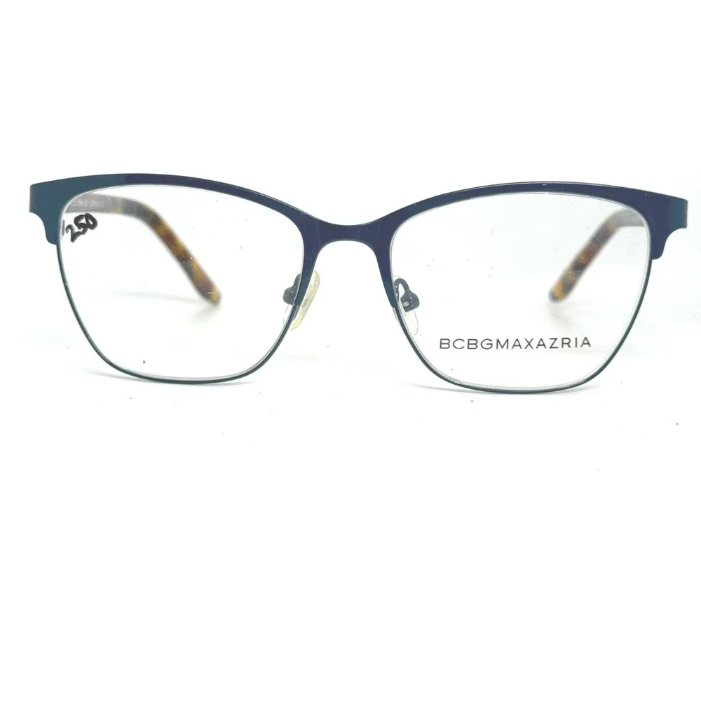 BCBGMAXAZRIA QUINN NAVY Eyeglasses Frames 53 16 135 MM Made In Italy Women 21315